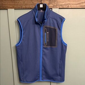 Vineyard Vines Men's Blue Softshell Vest Large